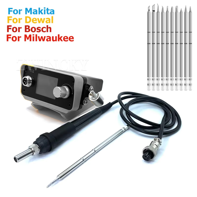Diy Electronics Tools - 디월트/마키타/밀워키/보쉬용 무선 납땜 인두 스테이션, 18V