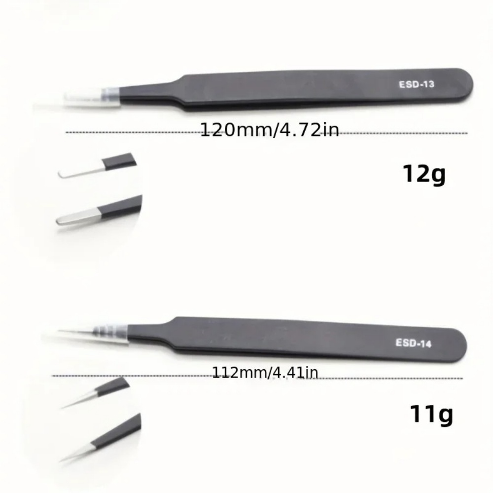 6pcs 스테인레스 스틸 정전기 방지 정밀 ESD 핀셋 - Diy Electronics Tool Kit 리뷰 및 가격