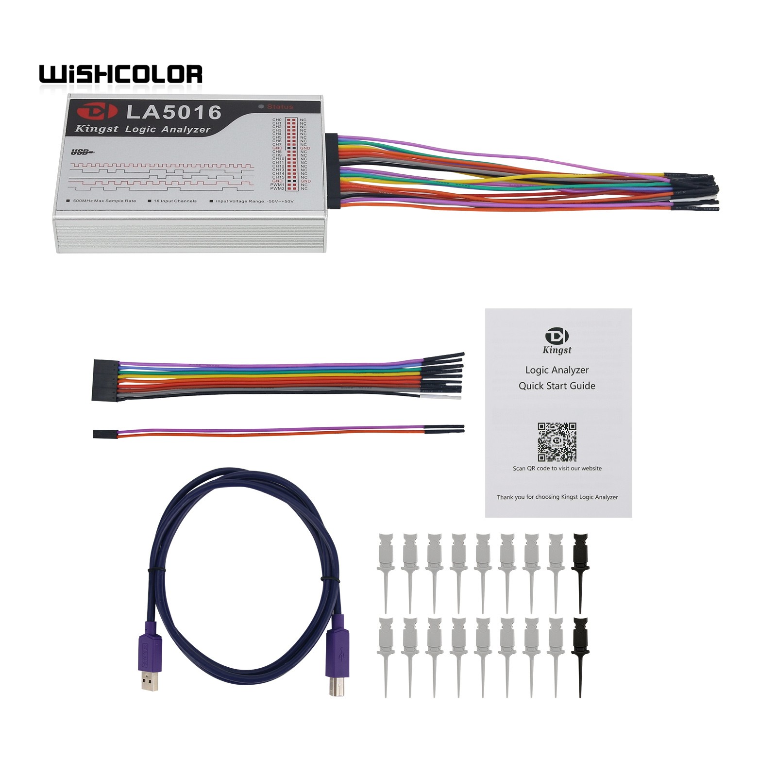 Wishcolor USB 로직 분석기, 16 채널 최대 - Logic Analyzer Usb 리뷰 및 가격