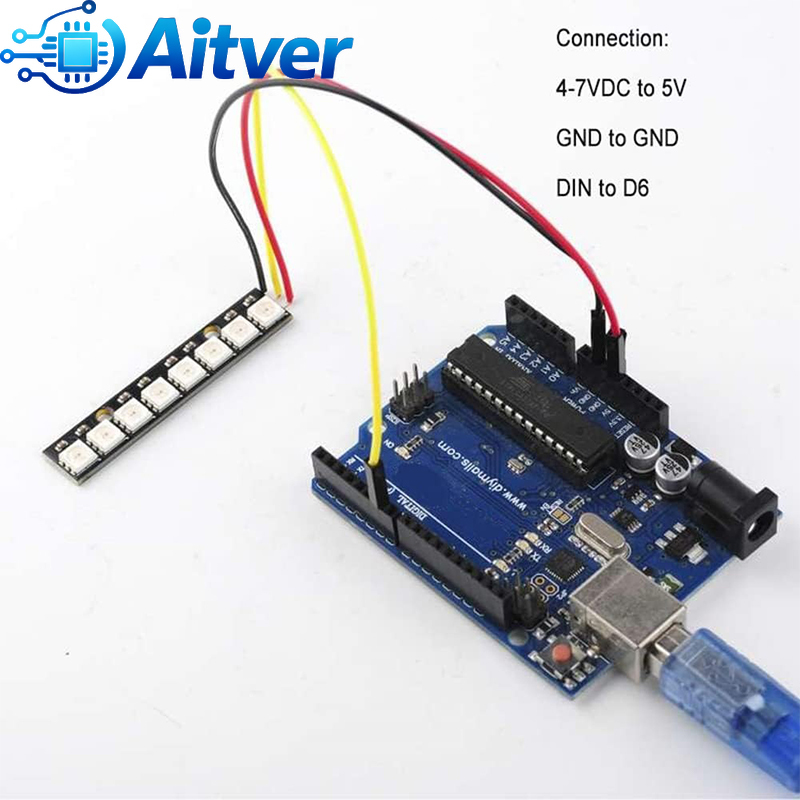 WS2812B 8비트 RGB LED 모듈 5V 주소 지 - Diy Electronics Address 리뷰 및 가격