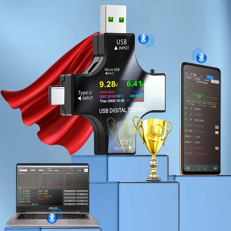 USB 테스터 DC 타입-C PD 디지털 볼트미터 암페 - Logic Analyzer Usb 리뷰 및 가격