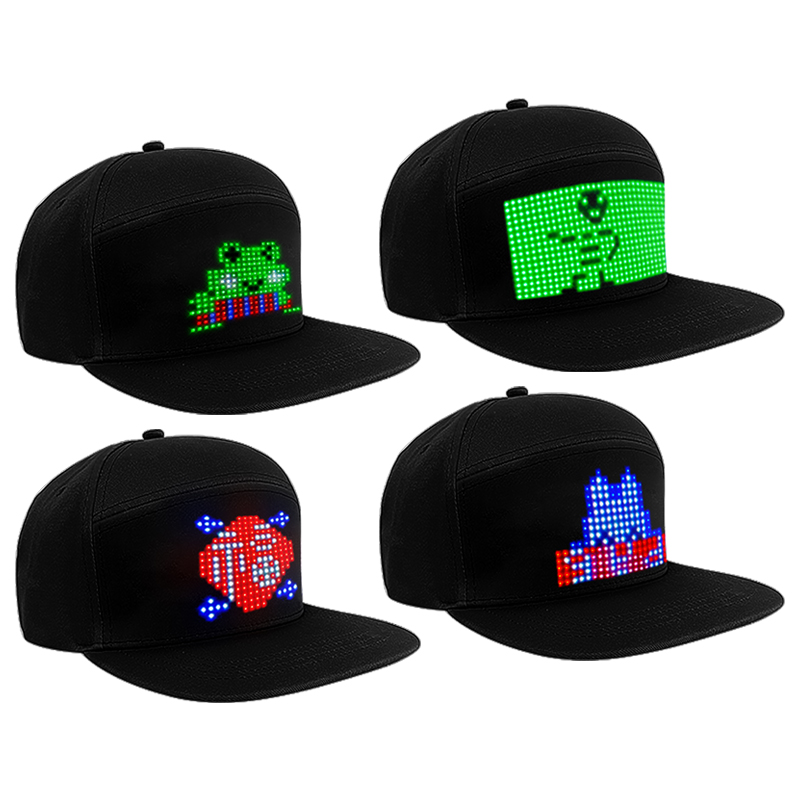 스마트 LED 라이트 디스플레이 모자 DIY 앱 제어  - Diy Electronics Logo 리뷰 및 가격
