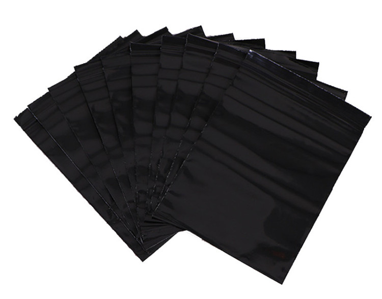 100PCS 블랙 PE 플라스틱 지퍼락 백 DIY 차광 - Diy Electronics Logo 리뷰 및 가격