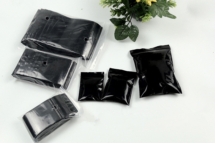 100PCS 블랙 PE 플라스틱 지퍼락 백 DIY 차광 - Diy Electronics Logo 리뷰 및 가격