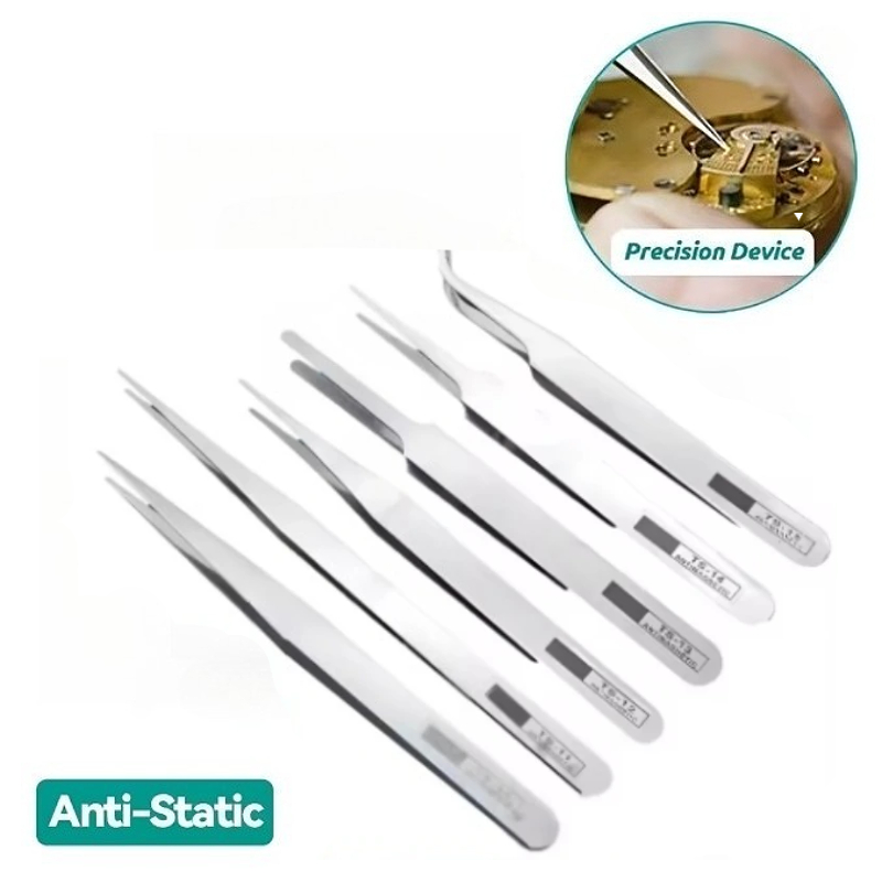 항자성 스테인레스 스틸 핀셋 키트 6가지 모양 직선형  - Diy Electronics Tool Kit 리뷰 및 가격
