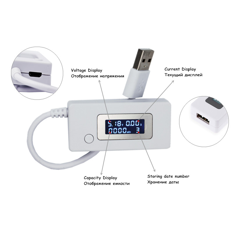 LCD 스크린 미니 크리에이티브 휴대폰 USB 테스터, - Logic Analyzer Usb 리뷰 및 가격